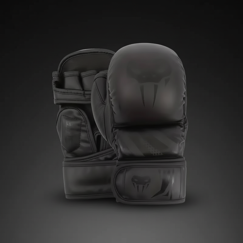 PACE MMA Sparring Gloves - black on dark grey background