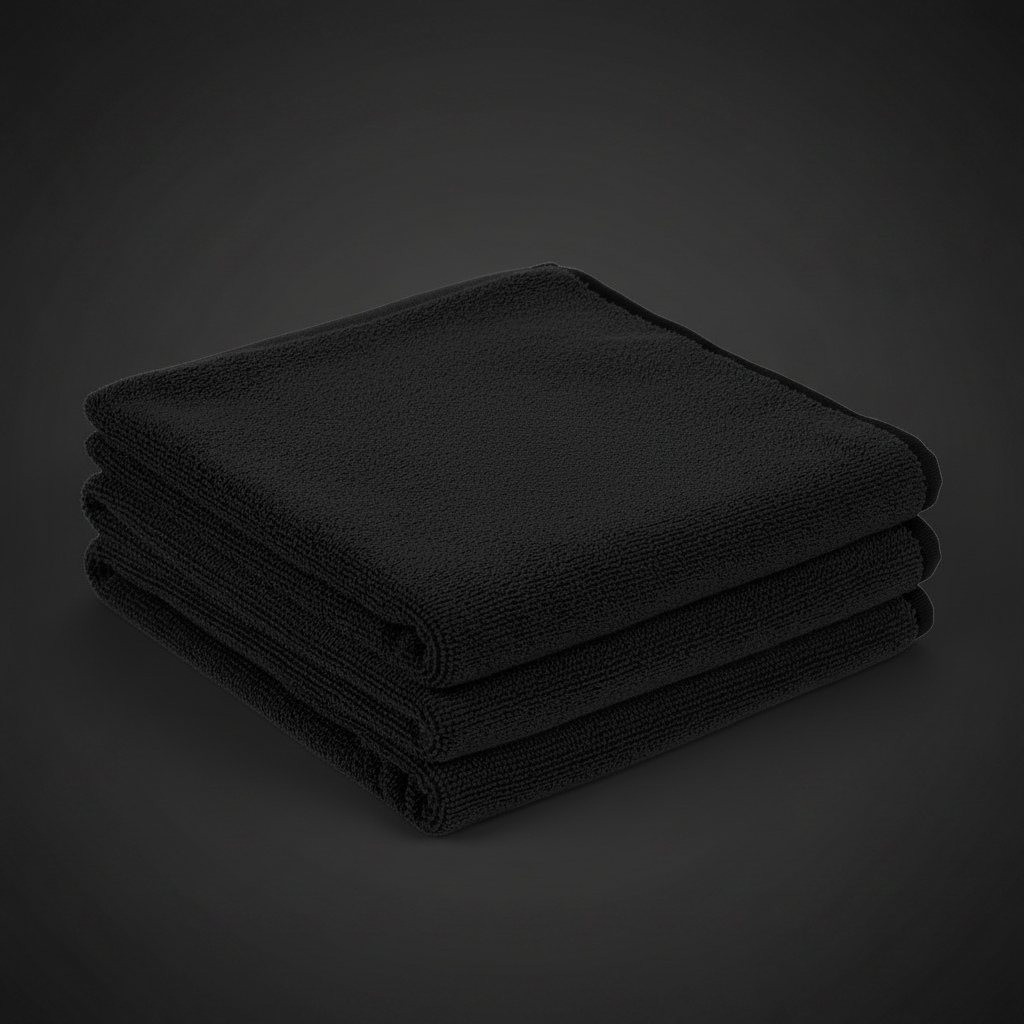 PACE black gym towel