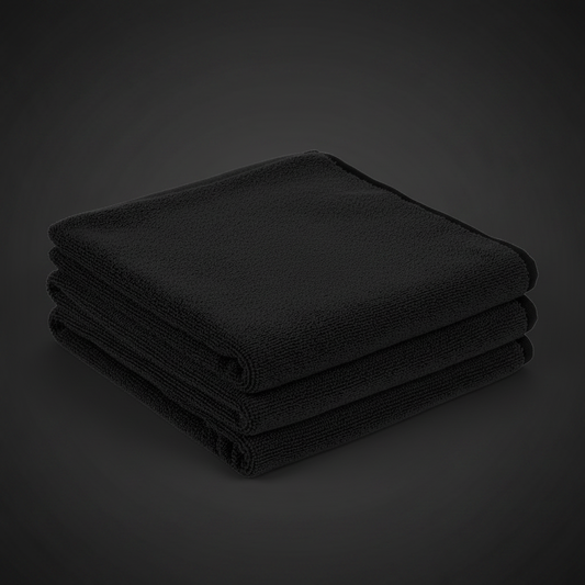 PACE black gym towel
